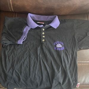 Pro Edge Black and Purple Polo Shirt